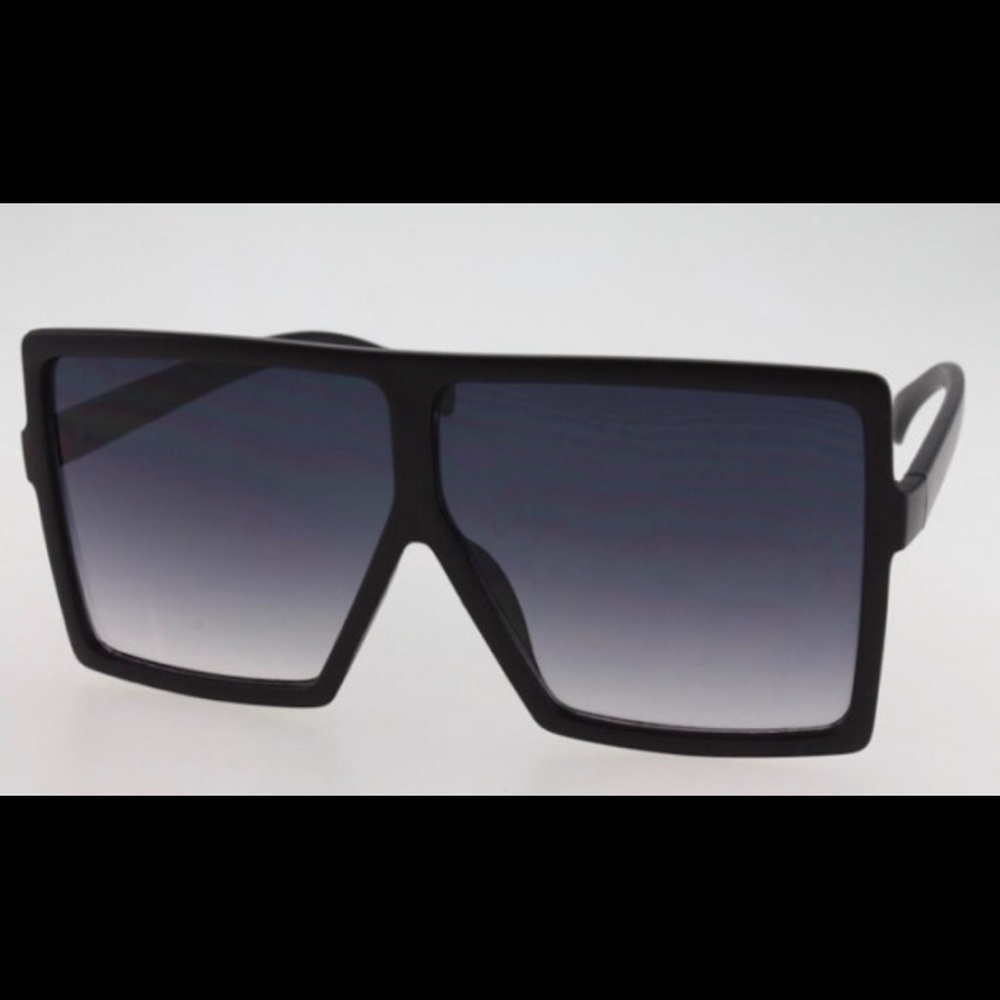 Oversized Same Colored Lens Square Sunglasses